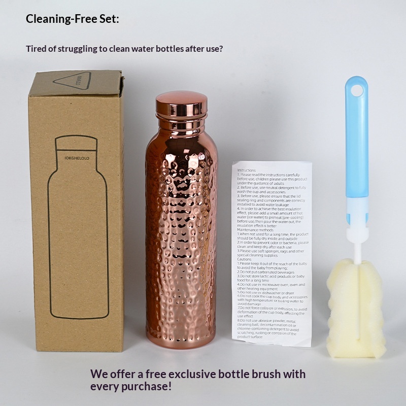 Cold Brew Jar - Gelas Air Tembaga 800ml dengan Tekstur
