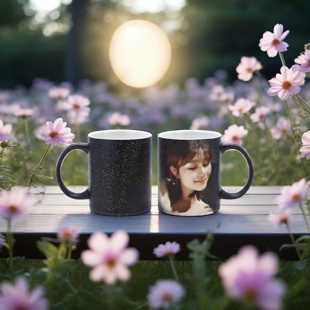 Coffee Tea Photos - Cangkir Berubah Warna Keramik Hitam Mug