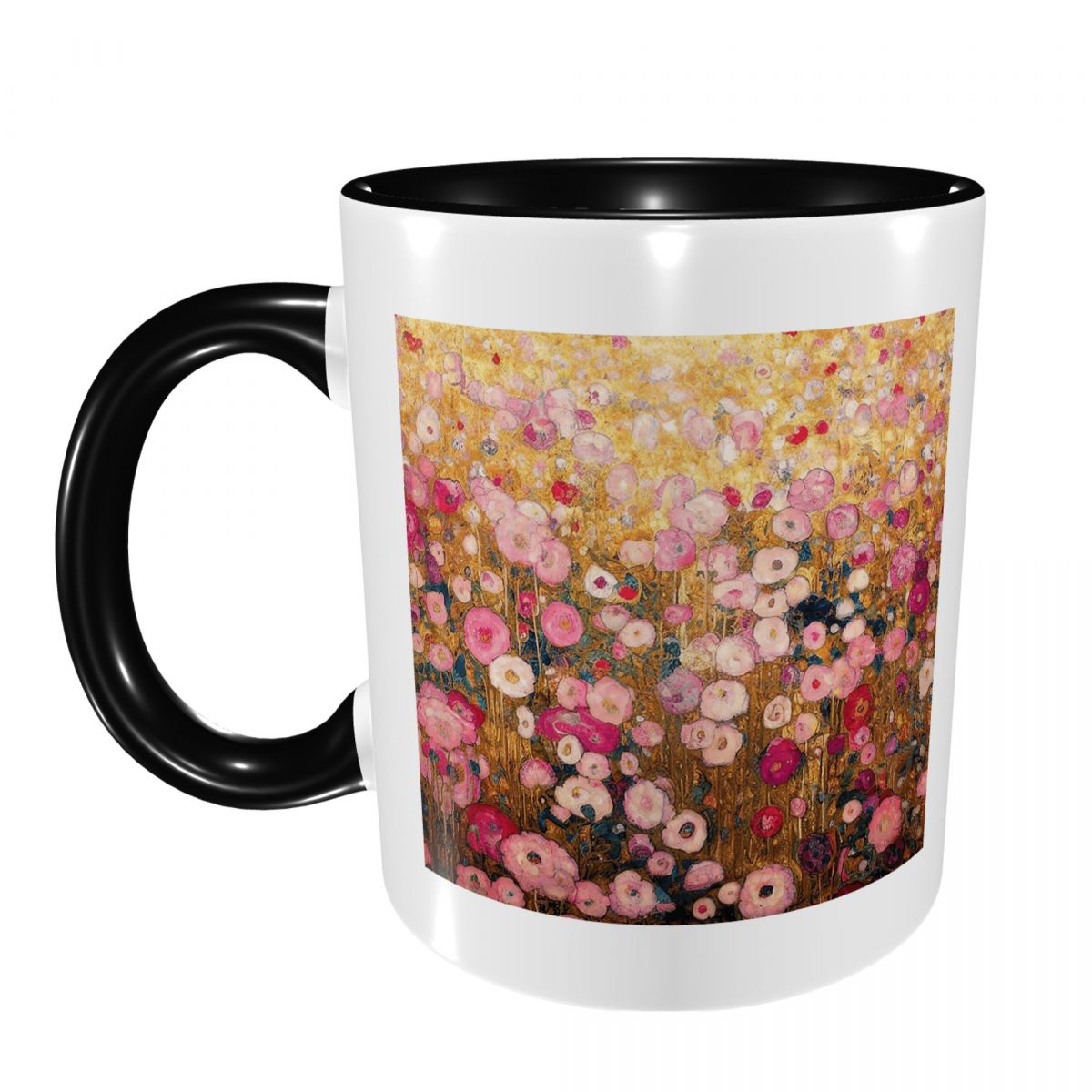 Coffee Tea Gardens - Gustav Klimt Mug Taman Bunga Merah