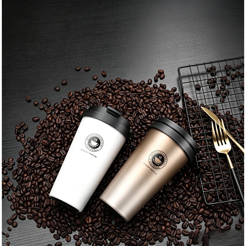 Coffee Tea Exchange - Cangkir Kopi Perjalanan Terisolasi 500ml, Tumbler
