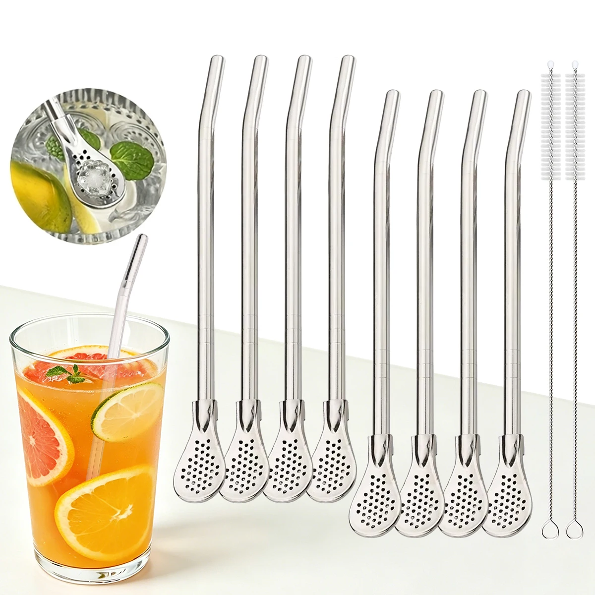 Coffee Tea Spoon - 8 Buah Set Sendok Sedotan Teh