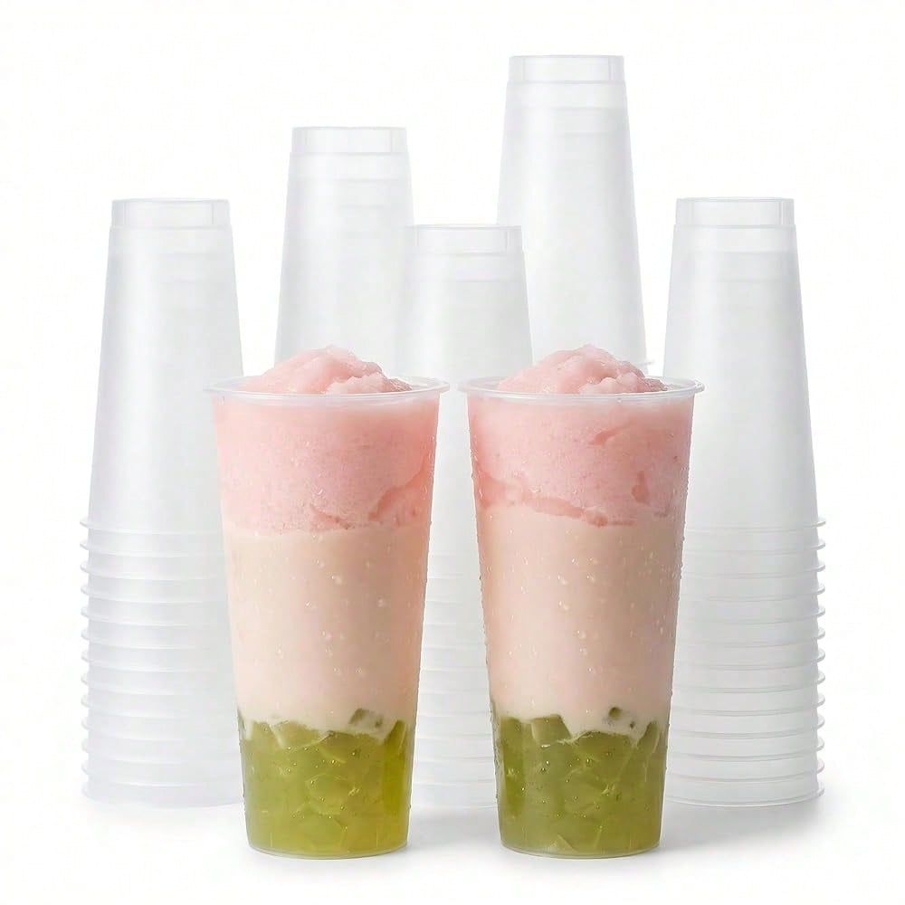 Coffee Tea Boba - Gelas Boba Plastik Keras Berlapis Embun