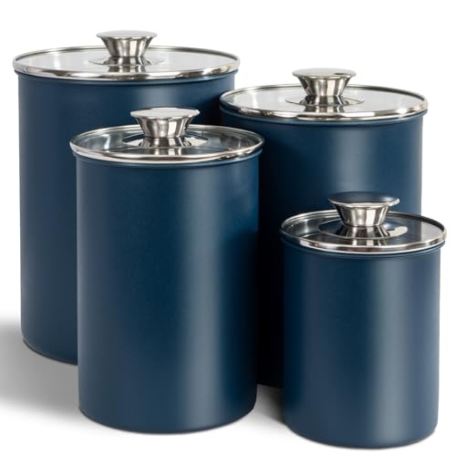 Coffee Tea Canister Set - Set Wadah Makanan Stainless Steel 4