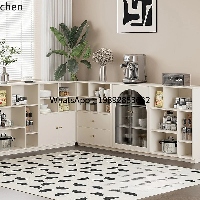 Coffee & Tea Restaurant - i7 Kombinasi Lemari Penyimpanan Dapur Krim