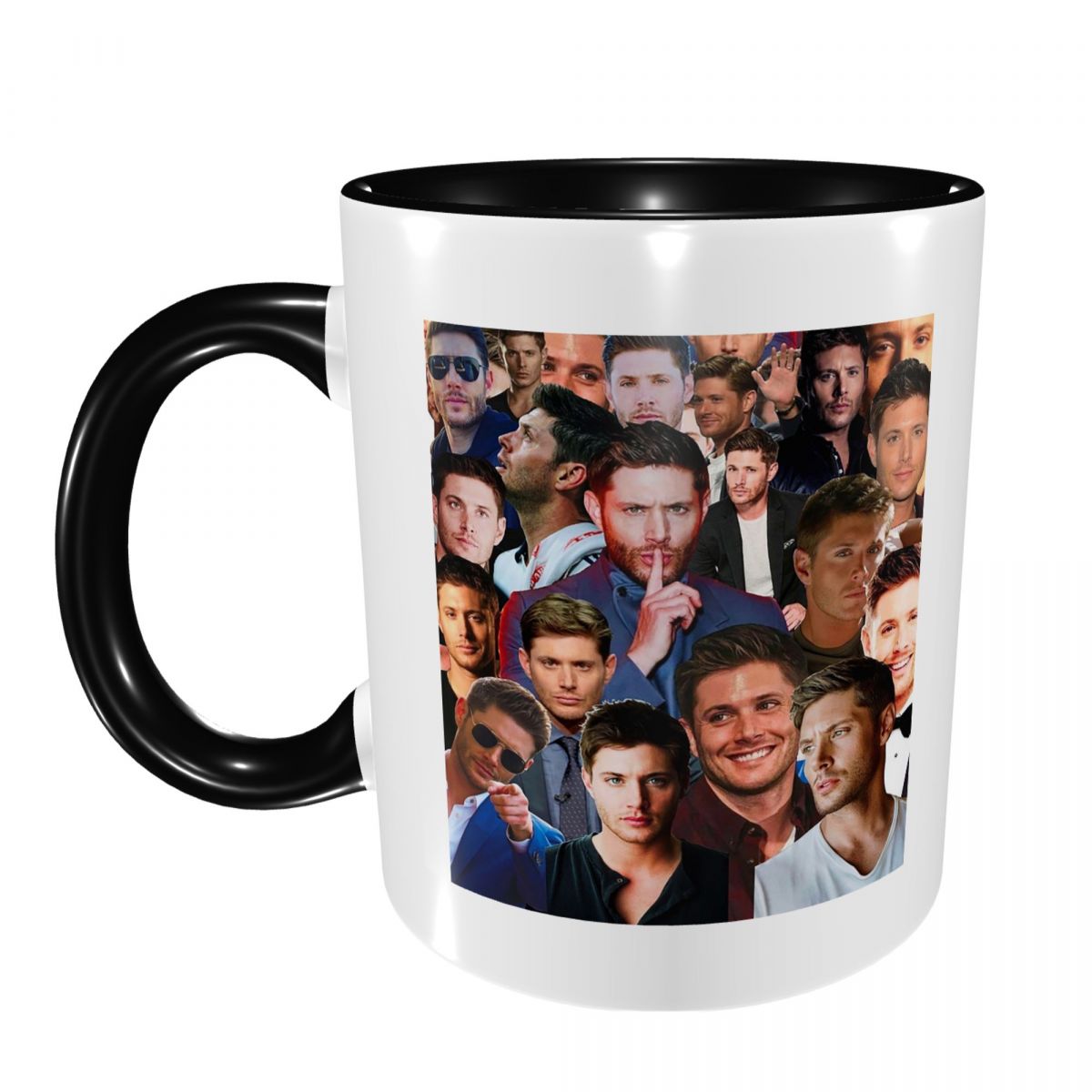 Coffee Tea Photos - Jensen Ackles Mug Kolase Foto Cangkir