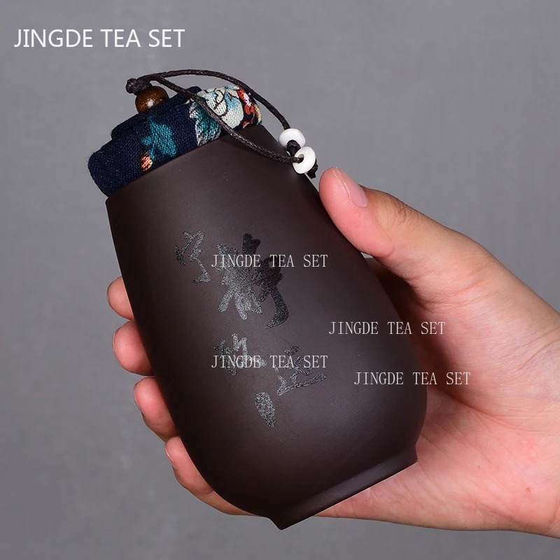 Coffee Tea Jar Set - Guci Teh Kecil Pasir Ungu Tiongkok