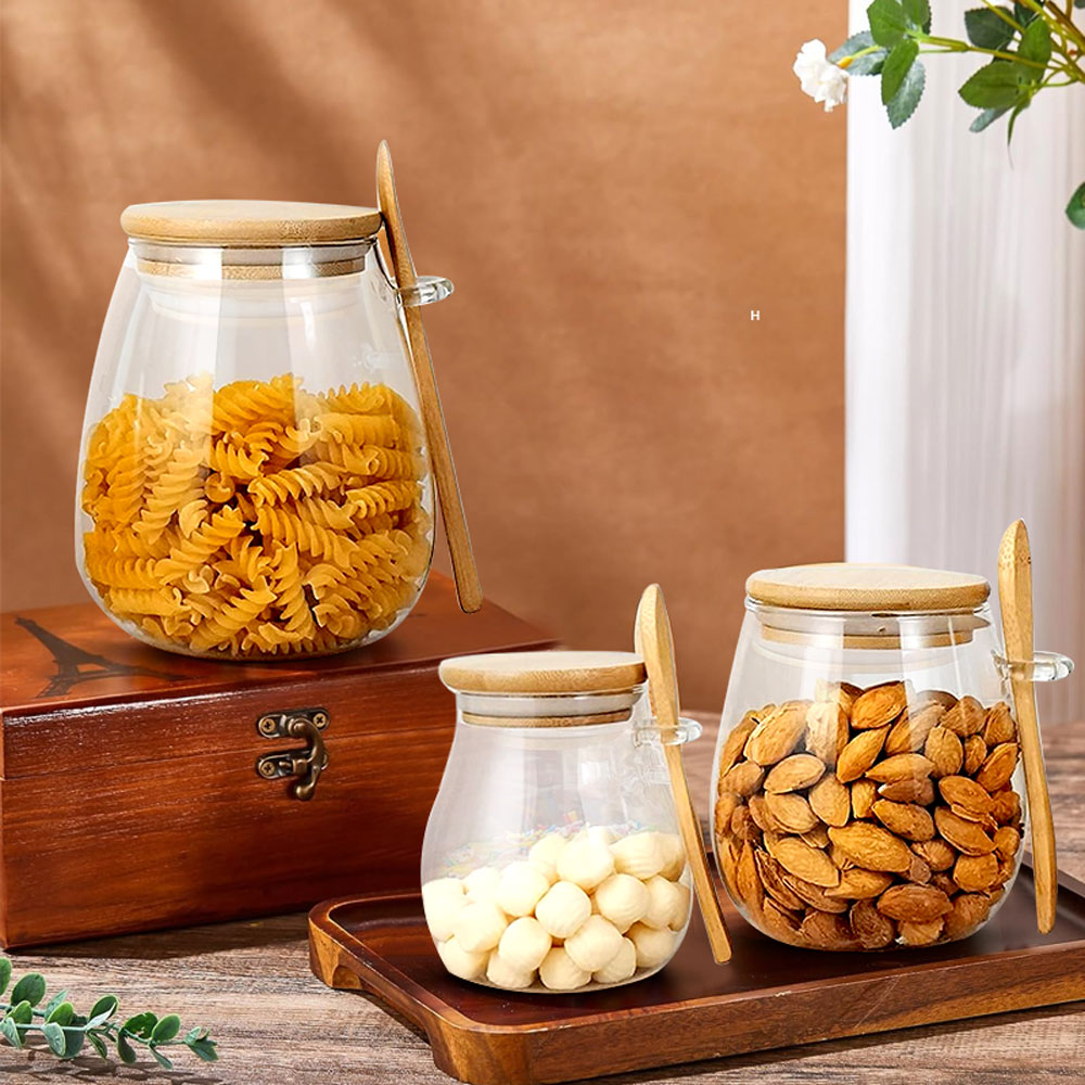34oz gelas tertutup dengan sen - Coffee Tea Jar Set ulasan dan harga