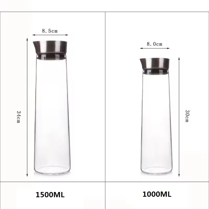 Botol Air Kaca Tebal 1L/1.5L D - Cold Brew Jar ulasan dan harga