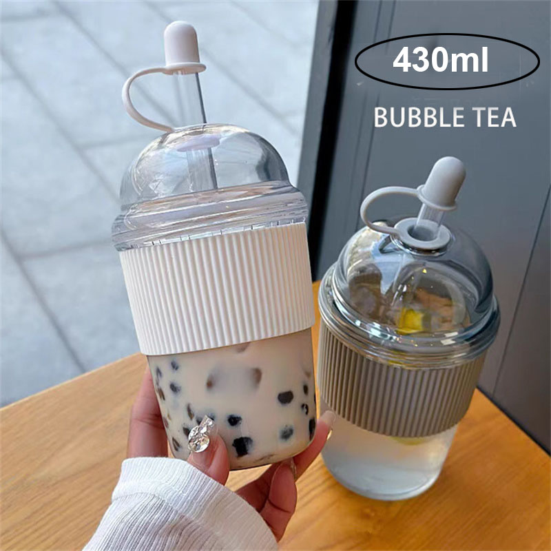 430ML Cangkir Jerami dengan Tu - Coffee Tea Boba ulasan dan harga