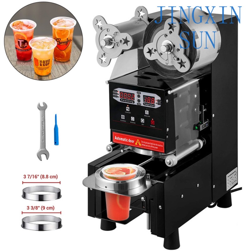 Mesin penyegel gelas otomatis  - Coffee Tea Boba ulasan dan harga