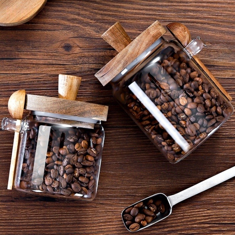 Set Wadah Penyimpanan Kaca ABJ - Coffee Tea Jar Set ulasan dan harga