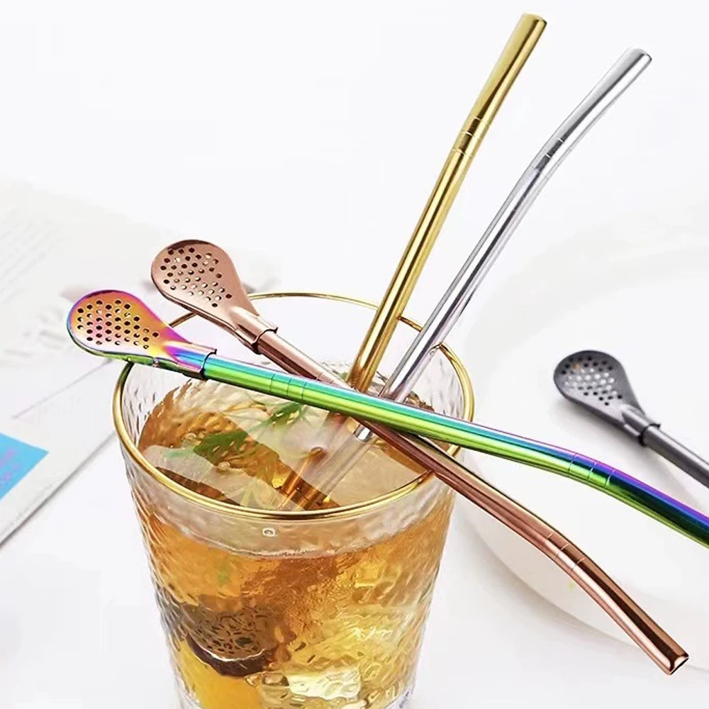 8 Buah Set Sendok Sedotan Teh  - Coffee Tea Spoon ulasan dan harga