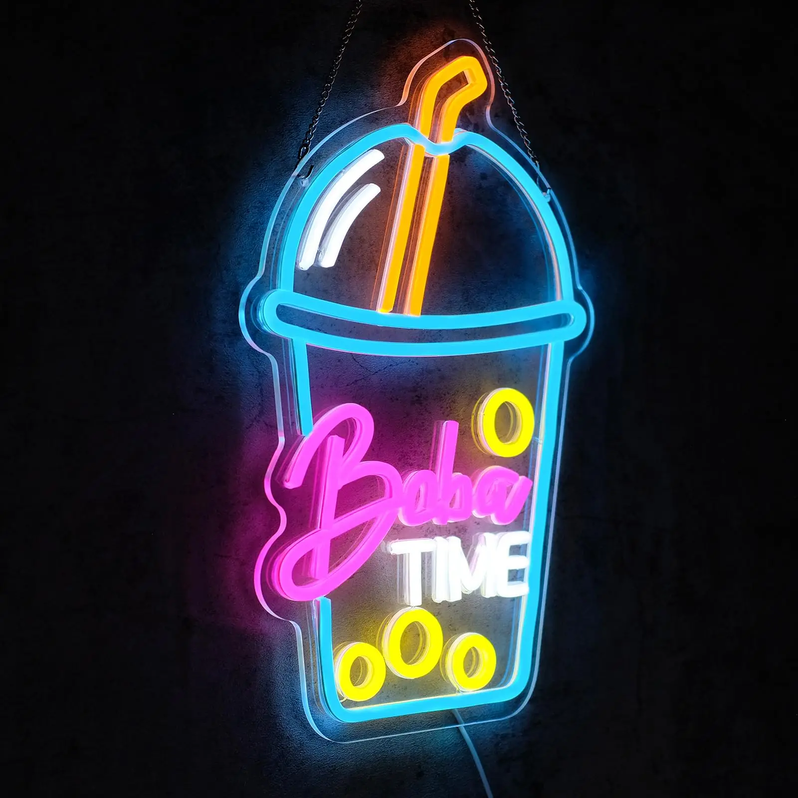 Neon Sign Boba Time untuk Deko - Coffee Tea Boba ulasan dan harga