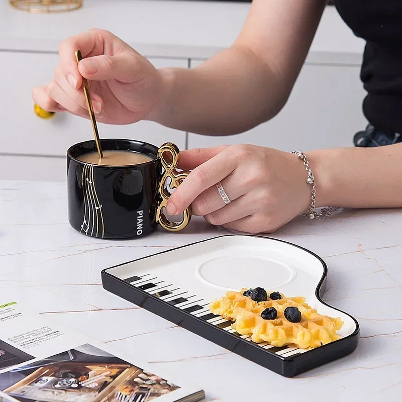 200ml Cangkir Kopi Piano Kreat - Coffee Tea Spoon ulasan dan harga