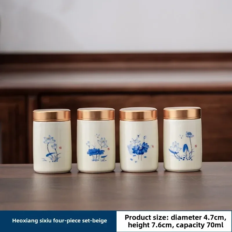 4 buah/lot butik keramik teh C - Tea Coffee Sugar Container ulasan dan harga