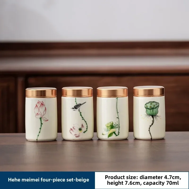 4 buah/lot butik keramik teh C - Tea Coffee Sugar Container ulasan dan harga