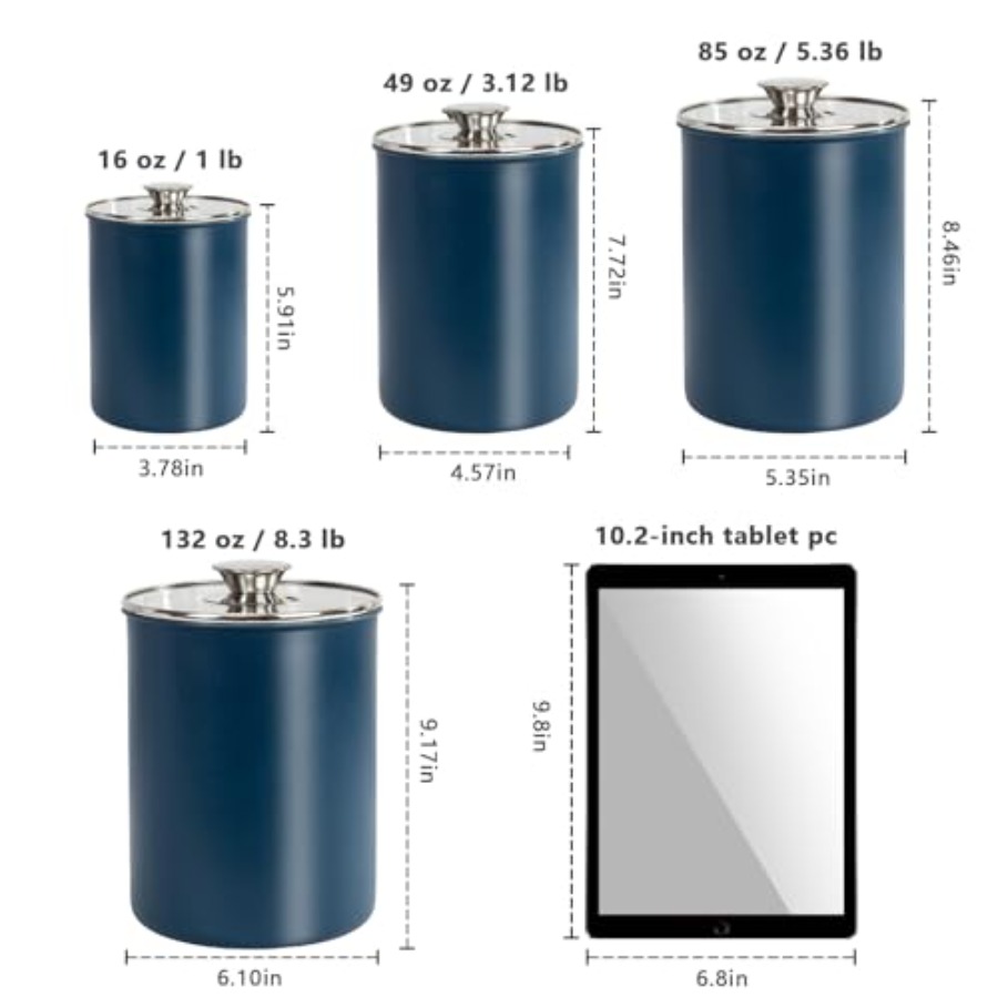 Set Wadah Makanan Stainless St - Coffee Tea Canister Set ulasan dan harga