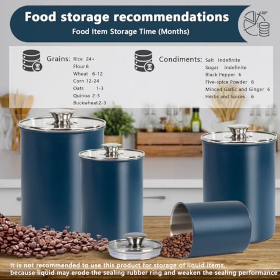 Set Wadah Makanan Stainless St - Coffee Tea Canister Set ulasan dan harga