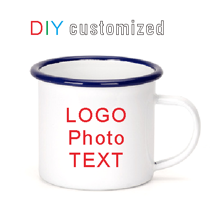 Mug Logam Enamel Kustom 350ML  - Coffee Tea Photos ulasan dan harga