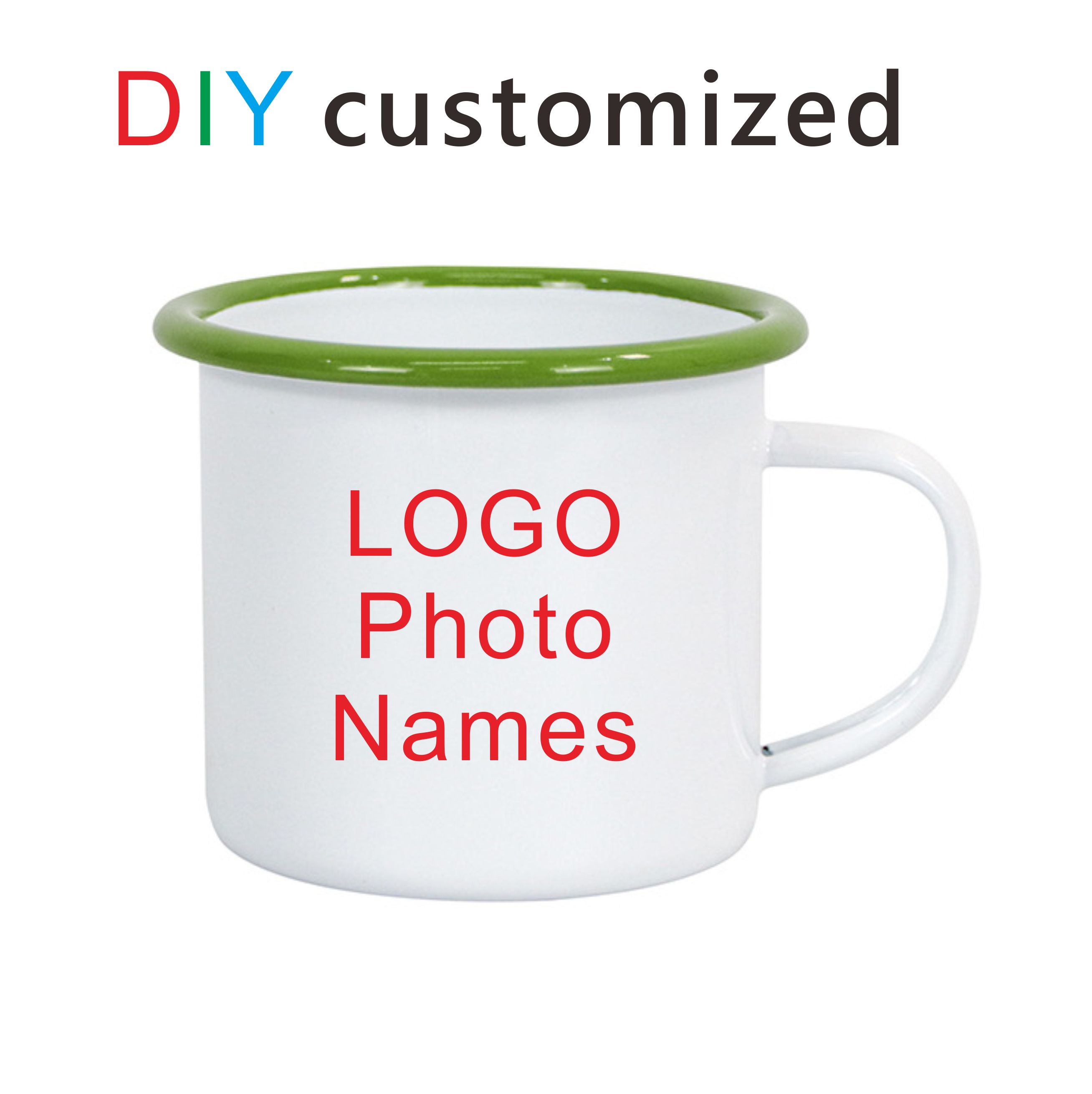 Mug Logam Enamel Kustom 350ML  - Coffee Tea Photos ulasan dan harga