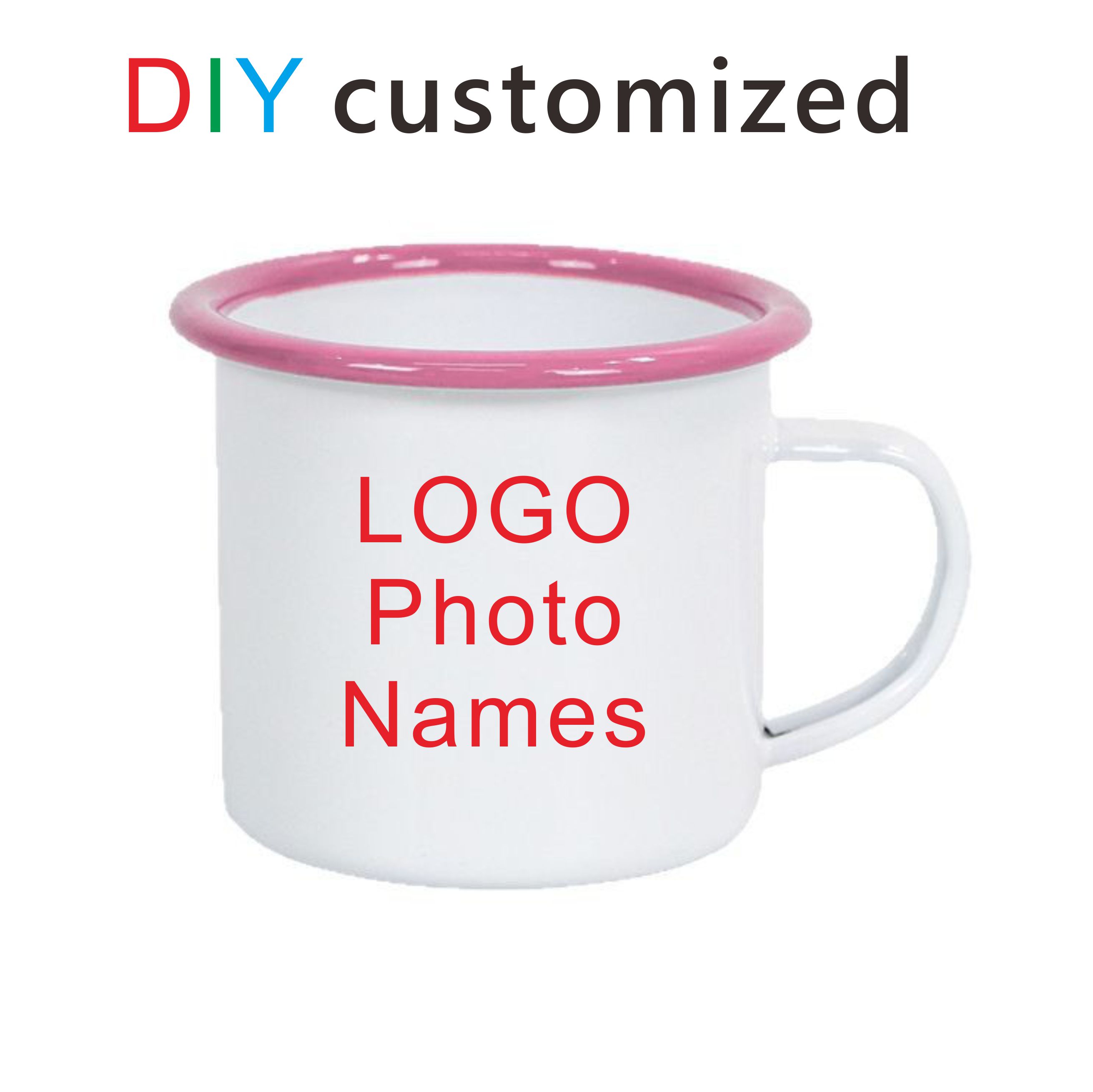 Mug Logam Enamel Kustom 350ML  - Coffee Tea Photos ulasan dan harga