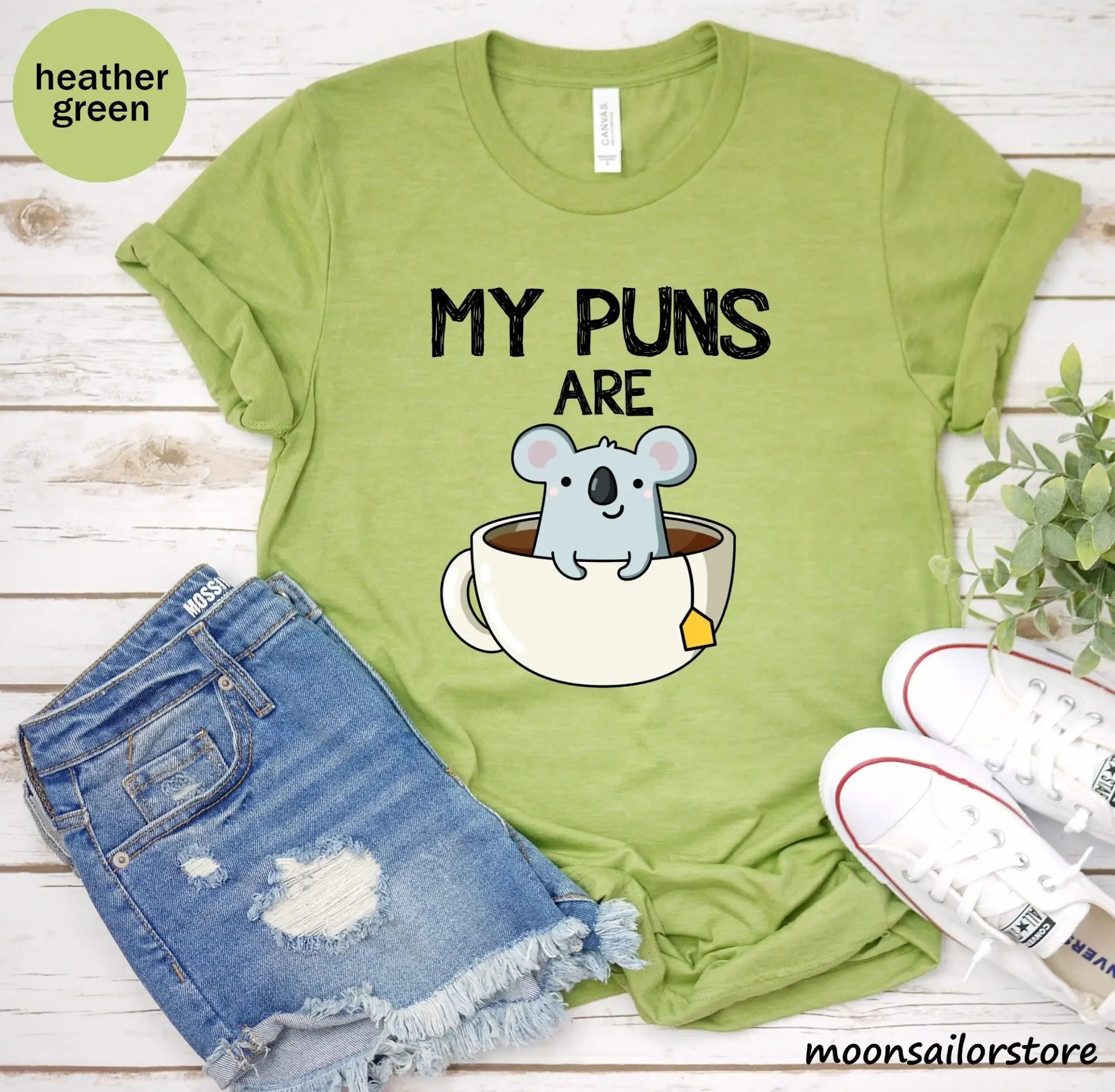 Kaos My Puns Are Koala Tea Jok - T And Tea Coffee ulasan dan harga