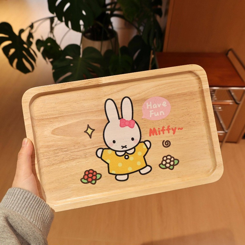 Piring Kayu Miffy Rabbit Kawai - Coffee Tea Uses ulasan dan harga