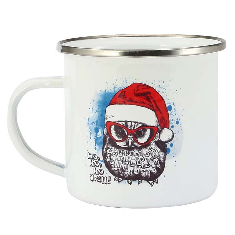 Mug Kopi Enamel 350ML DIY LOGO - Coffee Tea Photos ulasan dan harga