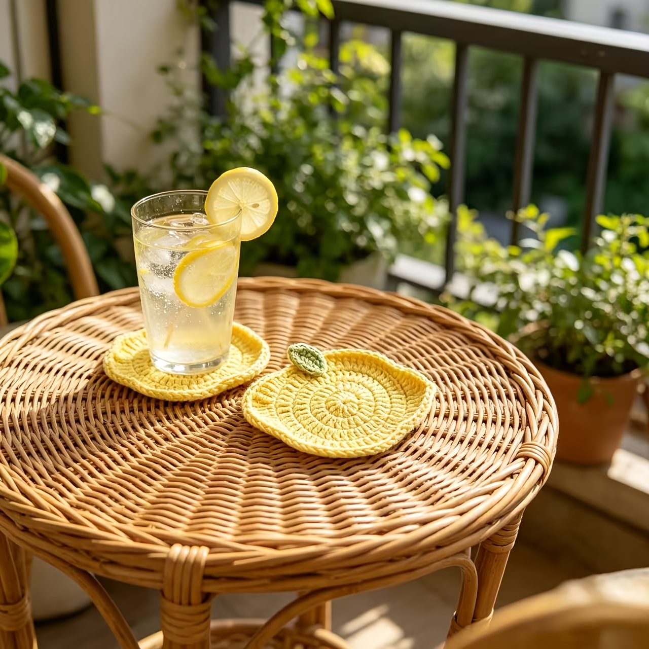 Alas Gelas Lemon Rajutan Tanga - Lemon Tea Coffee ulasan dan harga