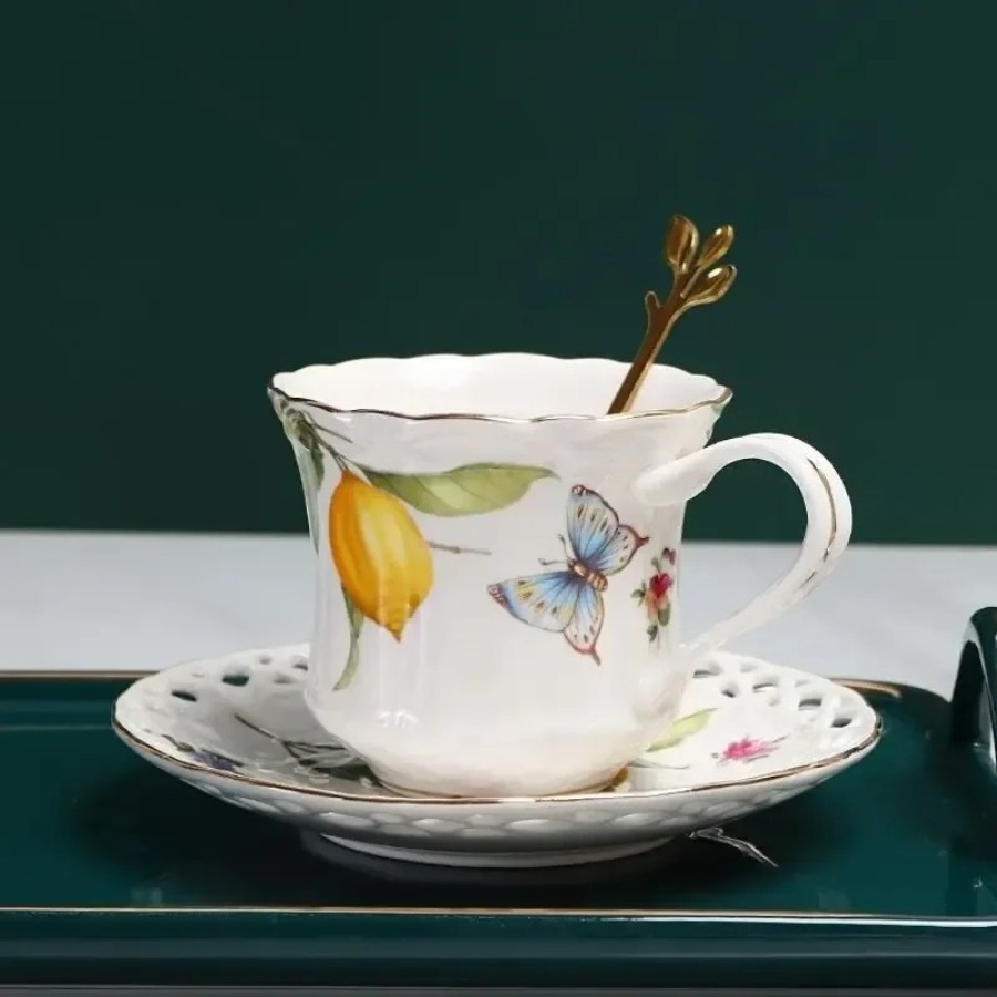 Set Cangkir Teh Gaya Eropa, Ca - Lemon Tea Coffee ulasan dan harga